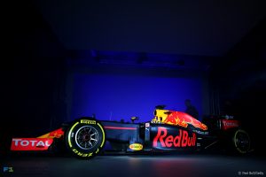 LONDON, ENGLAND - FEBRUARY 17: The RB11 featuring the 2016 livery is unveiled during the launch event for PUMA and Red Bull Racing's 2016 Livery and Teamwear at Old Truman Brewery on February 17, 2016 in London, England. (Photo by Mark Thompson/Getty Images)