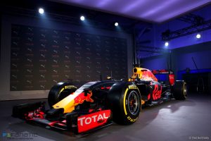 LONDON, ENGLAND - FEBRUARY 17: The RB11 featuring the 2016 livery is unveiled during the launch event for PUMA and Red Bull Racing's 2016 Livery and Teamwear at Old Truman Brewery on February 17, 2016 in London, England. (Photo by Mark Thompson/Getty Images)